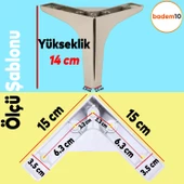 Sedef Lüks Mobilya Kanepe Sehpa Tv Ünitesi Koltuk Ayağı 14 Cm Parlak Krom Baza Ayakları - 2