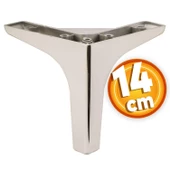 Sedef Lüks Mobilya Kanepe Sehpa Tv Ünitesi Koltuk Ayağı 14 Cm Parlak Krom Baza Ayakları - 1
