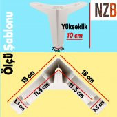 Lüks Mobilya Kanepe Sehpa TV Ünitesi Koltuk Ayağı 10 cm Beyaz Baza Ayak thumbnail 4