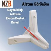 Lüks Mobilya Kanepe Sehpa TV Ünitesi Koltuk Ayağı 10 cm Beyaz Baza Ayak thumbnail 5