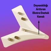 Petek Lüks Mobilya Kanepe Sehpa Tv Ünitesi Koltuk Puf Ayağı 14 Cm Krem Altın Baza Ayakları - 2