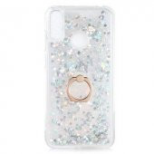 Huawei Y7 Prime 2019 Kılıf Sulu Simli Akışkan Silikon - 6