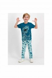 Rolypoly Dinosarius Lacivert Erkek Çocuk Pijama Takımı - 1