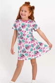 Minnie Mouse Lisanslı Pembe Kız Çocuk Homewear Elbise D4314-c - 1