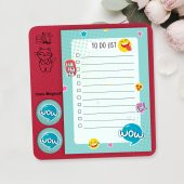 Cam Magnet Rozetli To Do List Mini Set - Wow Not Defteri - 3