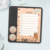 Cam Magnet Rozetli To Do List Mini Set - Bear Not Defteri - 2
