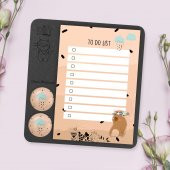 Cam Magnet Rozetli To Do List Mini Set - Bear Not Defteri - 4