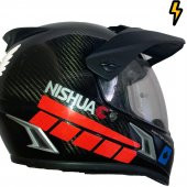 Şerit Tasarımlı Reflektif Kırmızı Motosiklet Kask Sticker Çınar Extreme thumbnail 1