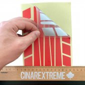 Şerit Tasarımlı Reflektif Kırmızı Motosiklet Kask Sticker Çınar Extreme thumbnail 5