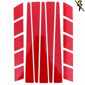 Şerit Tasarımlı Reflektif Kırmızı Motosiklet Kask Sticker Çınar Extreme thumbnail 8