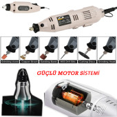 Projcb Plus Süper 2 Li Gravür Seti Devir Ayarlı Büyük ve Küçük Boy Gravür Makinası 1000 W Işıklı Çantalı - 3