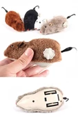 TİNEKE Kurmalı Fare Kedi Oyuncağı Peluş Yaratıcı Oyuncak - 1