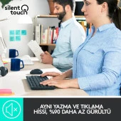 Logitech Sessiz Kablosuz Türkçe Klavye Mouse Seti - Siyah thumbnail 2
