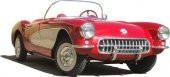 Chevrolet Corvette 1956 2/3 Model Araç - JR Classic 1956 - 1