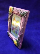 9x13 cm Plastik Fotoğraf Çerçevesi - Renkli Çiçek Desenli Camlı Çerçeve - 3