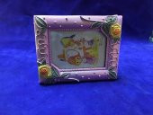 9x13 cm Plastik Fotoğraf Çerçevesi - Renkli Çiçek Desenli Camlı Çerçeve - 5
