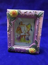 9x13 cm Plastik Fotoğraf Çerçevesi - Renkli Çiçek Desenli Camlı Çerçeve - 2