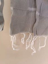 Kapüşonlu Çocuk Peştamal Bornoz 1-5 Yaş Gri - 12