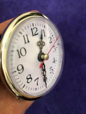 Geçme Saat 8cm Sarı Altın - Plastik Kasa Gömme Saat - 6