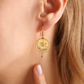 14 Ayar Altın Reşat Sallantılı Küpe Toplu - 3