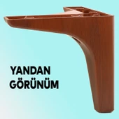 Sedef Lüks Mobilya Kanepe Sehpa Tv Ünitesi Koltuk Ayağı 14 Cm Ahşap Desenli Kahverengi Baza Ayakları thumbnail 6