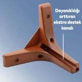 Sedef Lüks Mobilya Kanepe Sehpa Tv Ünitesi Koltuk Ayağı 14 Cm Kahverengi Baza Ayakları thumbnail 5