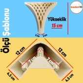 Petek Lüks Mobilya Kanepe Sehpa Tv Ünitesi Koltuk Puf Ayağı 15 Cm Krem Altın Baza Ayakları - 2