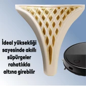 Petek Lüks Mobilya Kanepe Sehpa Tv Ünitesi Koltuk Puf Ayağı 15 Cm Krem Altın Baza Ayakları - 4