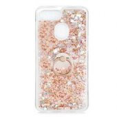 Oppo AX7 Kılıf Sulu Simli Akışkan Silikon - 4