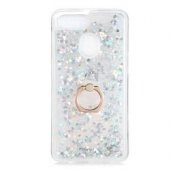 Oppo AX7 Kılıf Sulu Simli Akışkan Silikon - 6