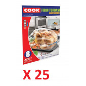 Cook Fırın Torbası 8'li Standart Boy 25 x 38 cm 25 Paket - 1