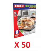 Cook Fırın Torbası 8'li Standart Boy 25 x 38 cm 50 Paket - 1