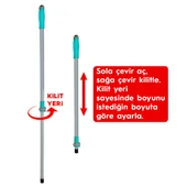 SMARTER MAGIC MOP + MİKROFİBER 3 LÜ TEMİZLİK BEZİ PASPAS MANDALLI YER YÜZEY TEMİZLİK HAVLUSU BEZİ UYUMLU - 2