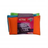Active Magic Renkli Sünger Temizlik Mutfak Bulaşık Süngeri Karışık Renk 3 Lü Eko Paket - 2