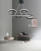 TT Aydınlatma TT309-SY  Yılan Modeli Mat Siyah 2 Renk Modüllü Led Avize - 2