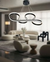 TT Aydınlatma TT309-SY  Yılan Modeli Mat Siyah 2 Renk Modüllü Led Avize - 3