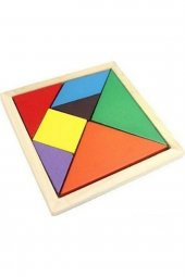 40 Adet 7 Parça Eğitici Renkli Ahşap Orta Boy Tangram Akıl Zeka Mantık Ve Strateji Oyunu - 2