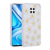 Xiaomi Redmi Note 9S Kılıf Simli Desenli Kamera Korumalı Parlak Popy Kapak - 1