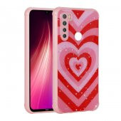 Xiaomi Redmi Note 8 Kılıf Simli Desenli Kamera Korumalı Parlak Popy Kapak - 1