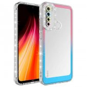 Xiaomi Redmi Note 8 Kılıf Simli ve Renk Geçiş Tasarımlı Lens Korumalı Park Kapak - 2