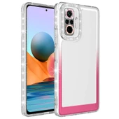 Zore Xiaomi ile uyumlu Redmi Note 10 Pro Kılıf Simli ve Renk Geçiş Tasarımlı Lens Korumalı Park Kapak - 6