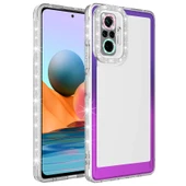 Zore Xiaomi ile uyumlu Redmi Note 10 Pro Kılıf Simli ve Renk Geçiş Tasarımlı Lens Korumalı Park Kapak - 4