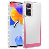 Zore Xiaomi ile uyumlu Redmi Note 11 Global Kılıf Simli ve Renk Geçiş Tasarımlı Lens Korumalı Park Kapak - 6