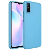 Zore Xiaomi ile uyumlu Redmi 9A Kılıf Metal Çerçeve ve Buton Tasarımlı Silikon Luna Kapak - 9