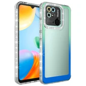 Zore Xiaomi ile uyumlu Redmi 10C Kılıf Simli ve Renk Geçiş Tasarımlı Lens Korumalı Park Kapak thumbnail 9