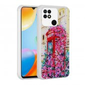 Xiaomi Redmi 10C Kılıf Simli Desenli Kamera Korumalı Parlak Popy Kapak - 2