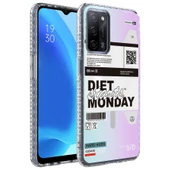 Zore Oppo ile uyumlu A54 4G Kılıf Airbag Kenarlı Renkli Desenli Silikon Elegans Kapak - 4