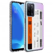Oppo A54 4G Kılıf Airbag Kenarlı Renkli Desenli Silikon Elegans Kapak - 1