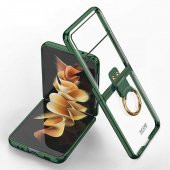 Galaxy Z Flip 3 Kılıf Yüzüklü Kıpta Kapak - 2