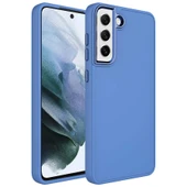 Zore Galaxy ile uyumlu S21 FE Kılıf Metal Çerçeve ve Buton Tasarımlı Silikon Luna Kapak thumbnail 8